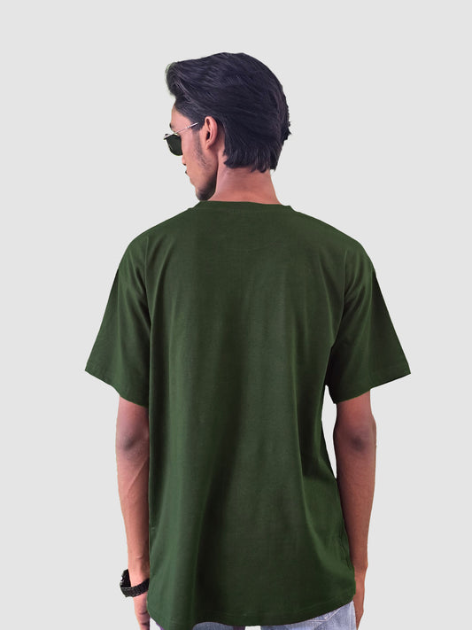 Olive Green Drop-Shoulder Tees
