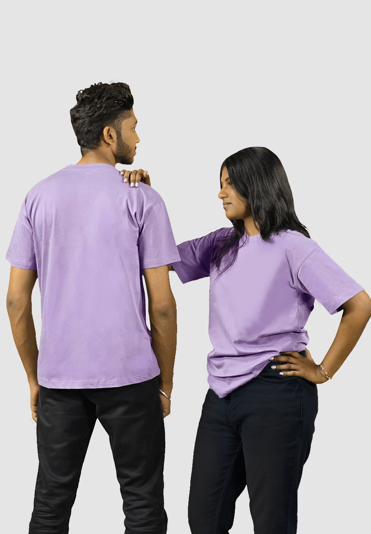 Pastel Purple Drop-Shoulder Tee