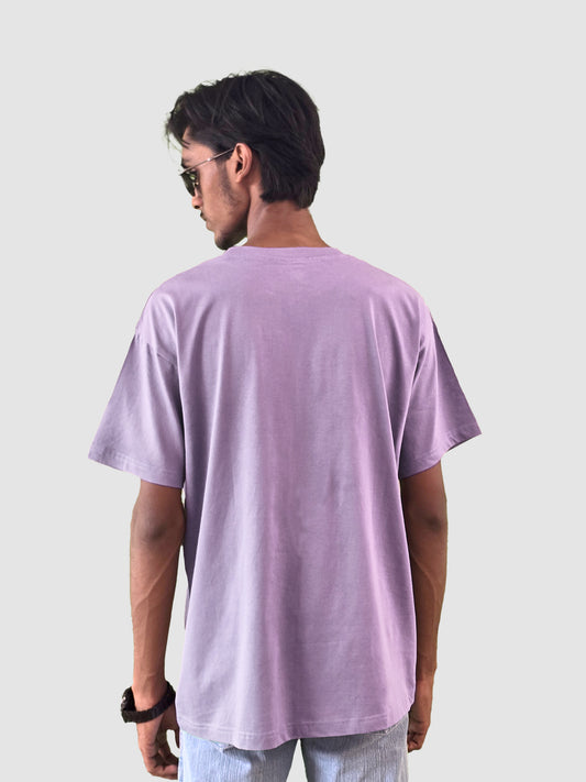 Pastel Purple Drop-Shoulder Tee