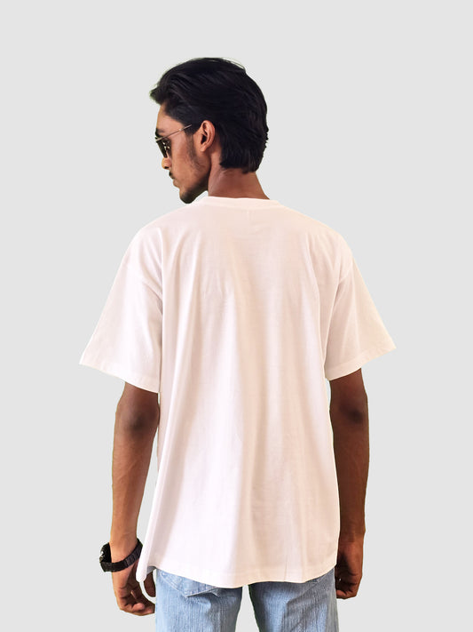 White Drop-Shoulder Tees